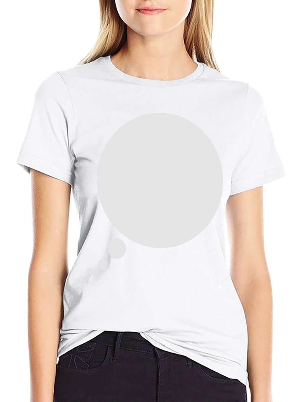 Mens Black T-Shirt with Speech Bubble Graphic