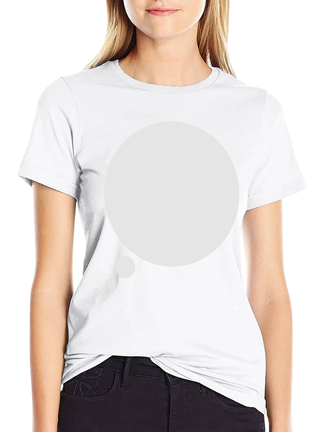 Mens Black T-Shirt with Speech Bubble Graphic