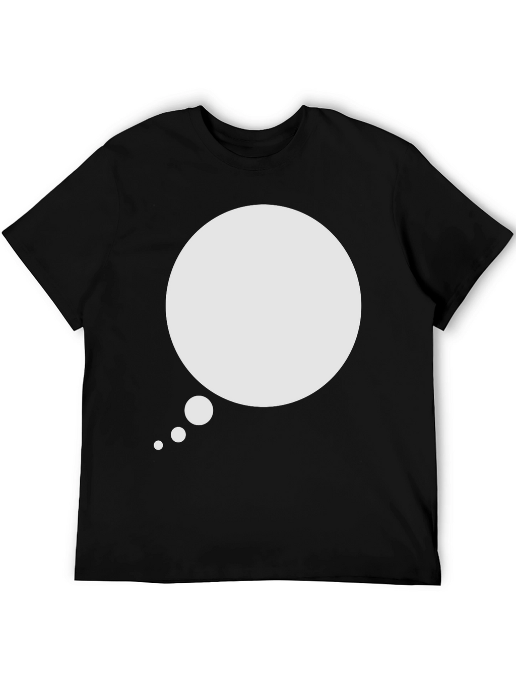 Mens Black T-Shirt with Speech Bubble Graphic