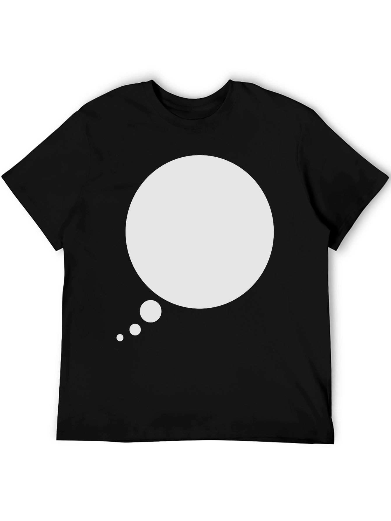 Mens Black T-Shirt with Speech Bubble Graphic