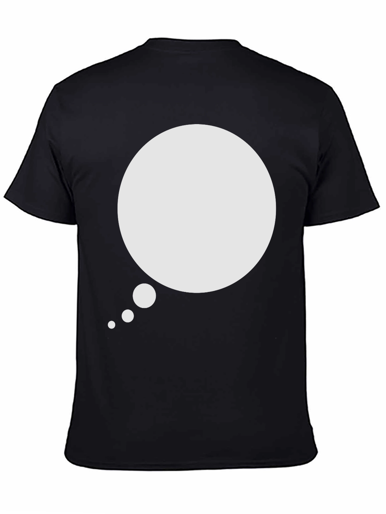 Mens Black T-Shirt with Speech Bubble Graphic