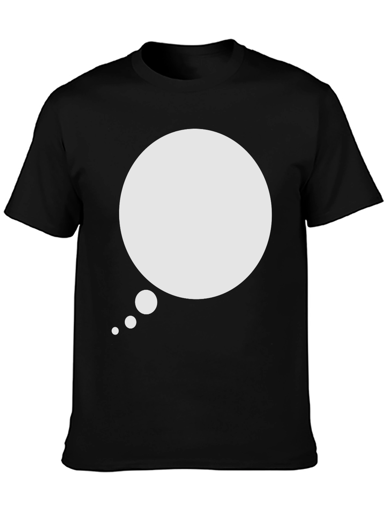 Mens Black T-Shirt with Speech Bubble Graphic