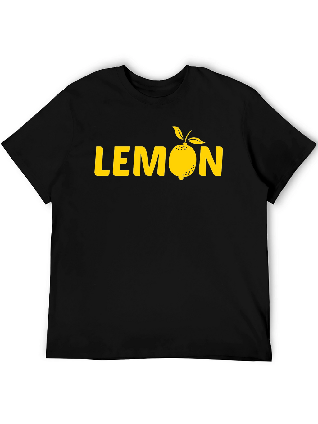 Lemon Graphic Tee - Mens Black Cotton T-Shirt