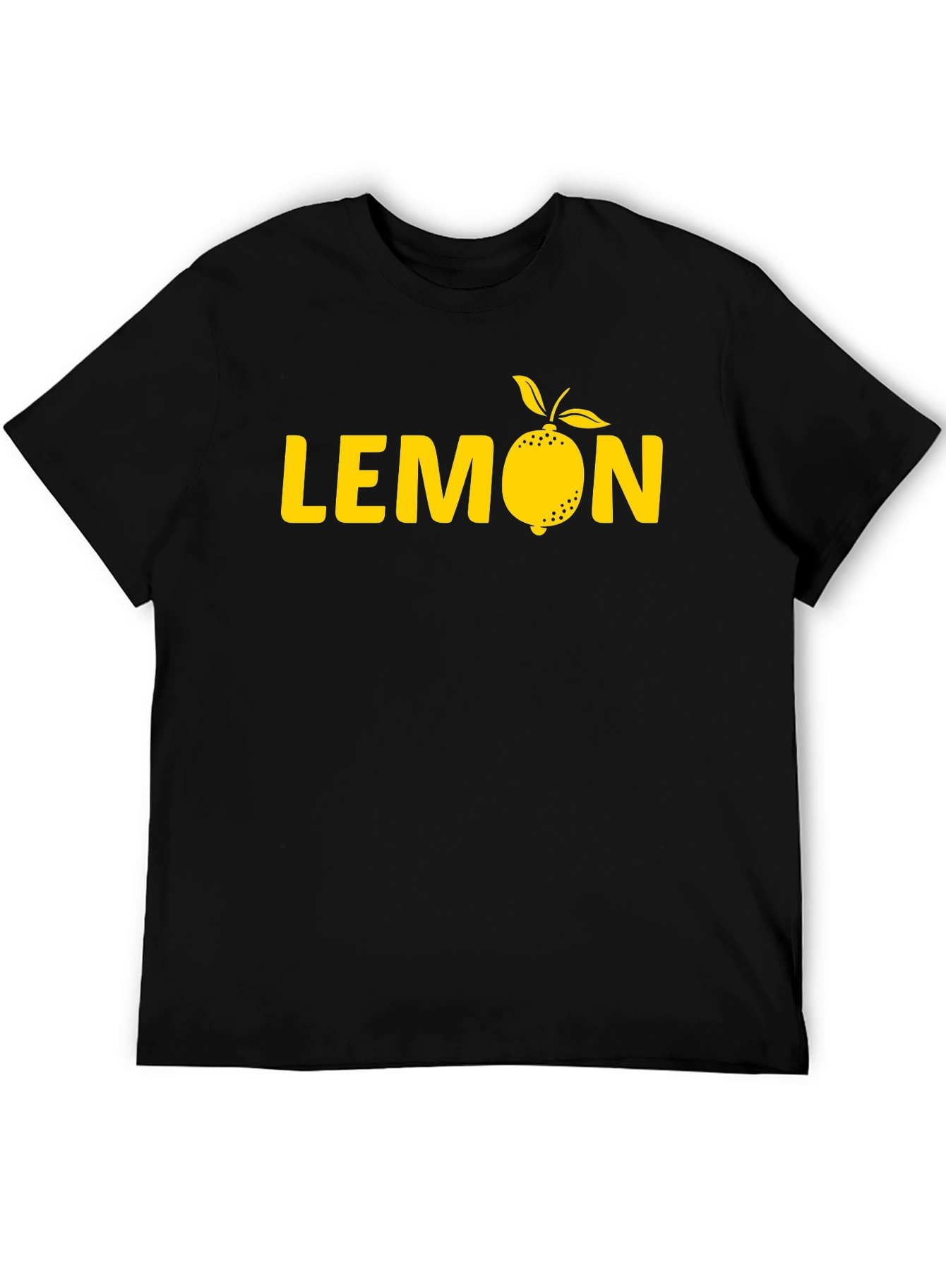 Lemon Graphic Tee - Mens Black Cotton T-Shirt