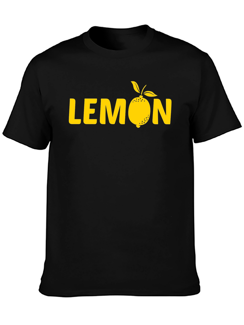 Lemon Graphic Tee - Mens Black Cotton T-Shirt