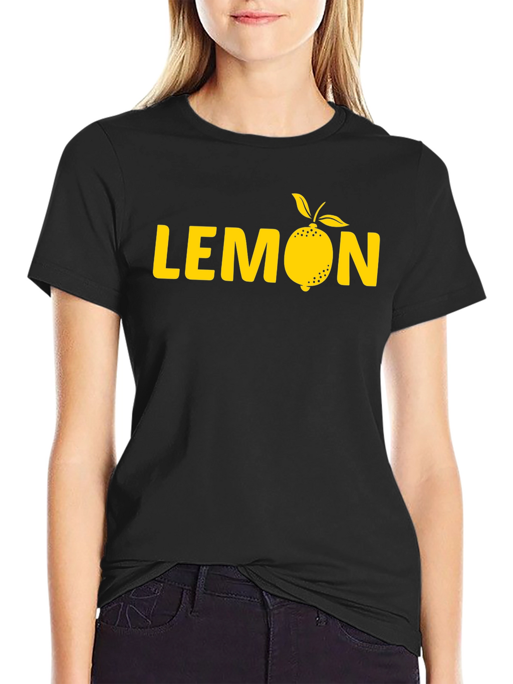 Lemon Graphic Tee - Mens Black Cotton T-Shirt