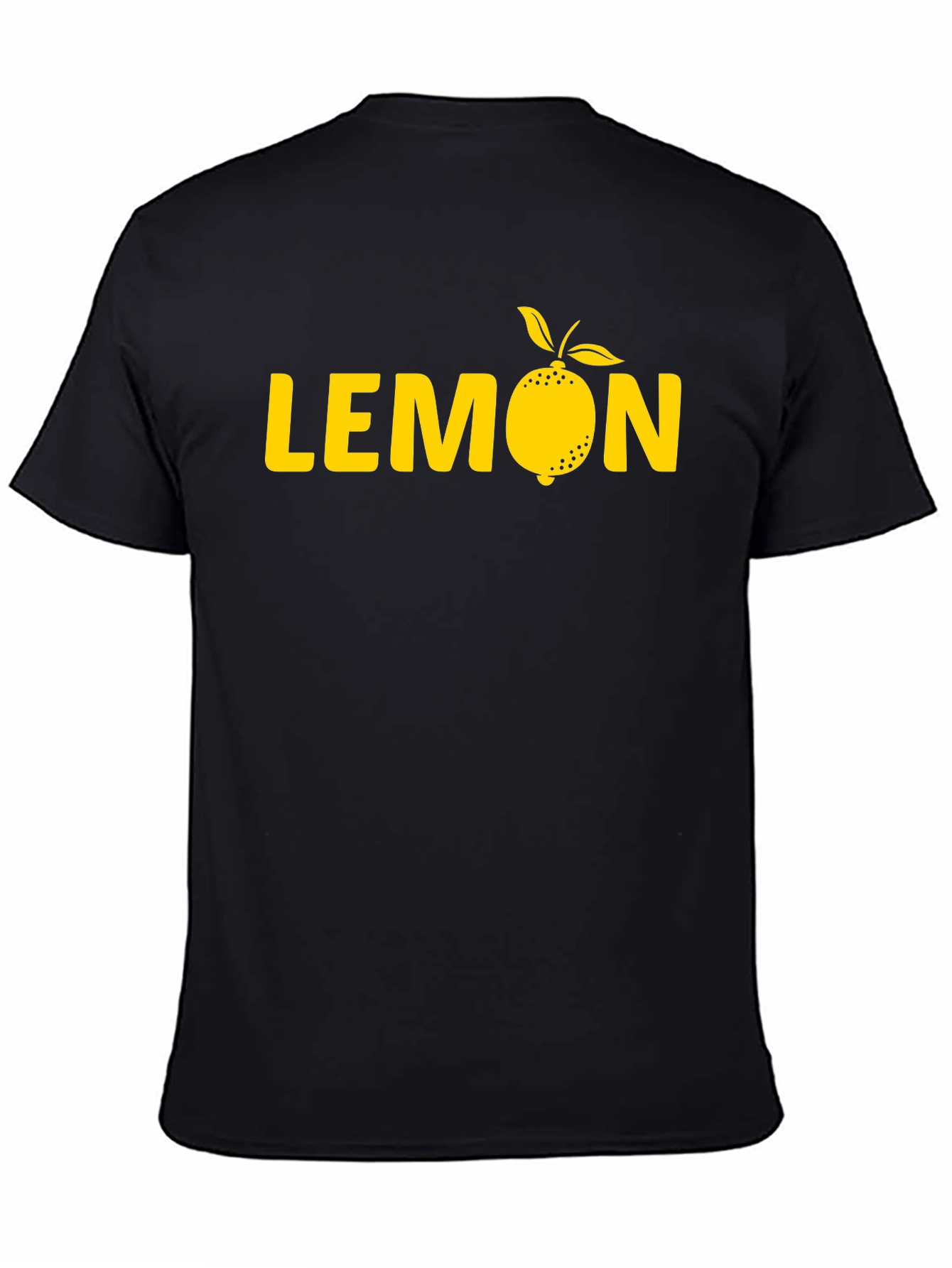 Lemon Graphic Tee - Mens Black Cotton T-Shirt