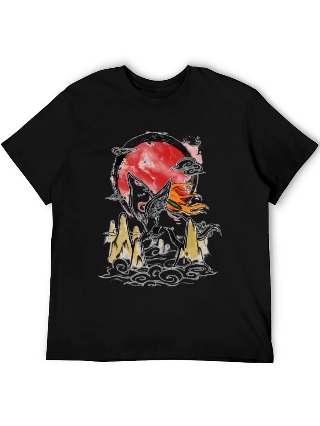Wolf Moon Graphic Tee - Unique Design