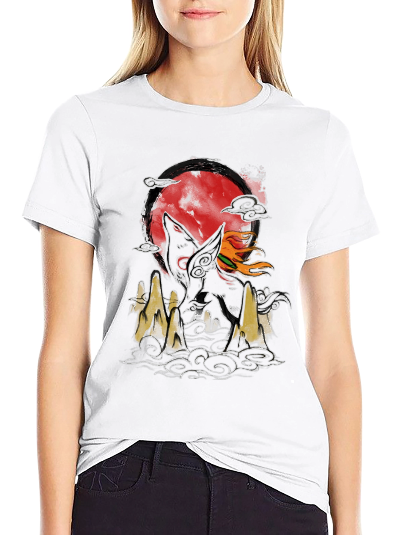 Wolf Moon Graphic Tee - Unique Design