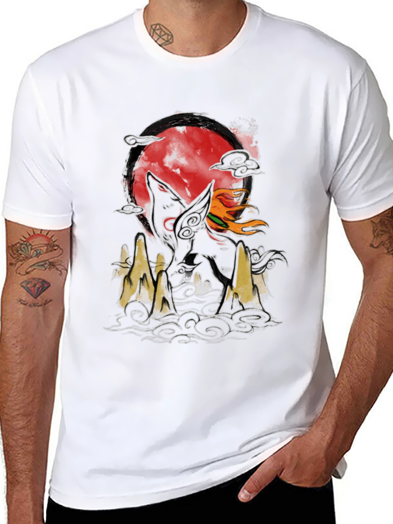 Wolf Moon Graphic Tee - Unique Design
