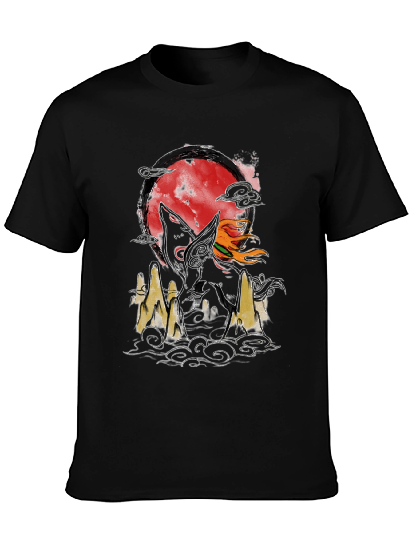 Wolf Moon Graphic Tee - Unique Design