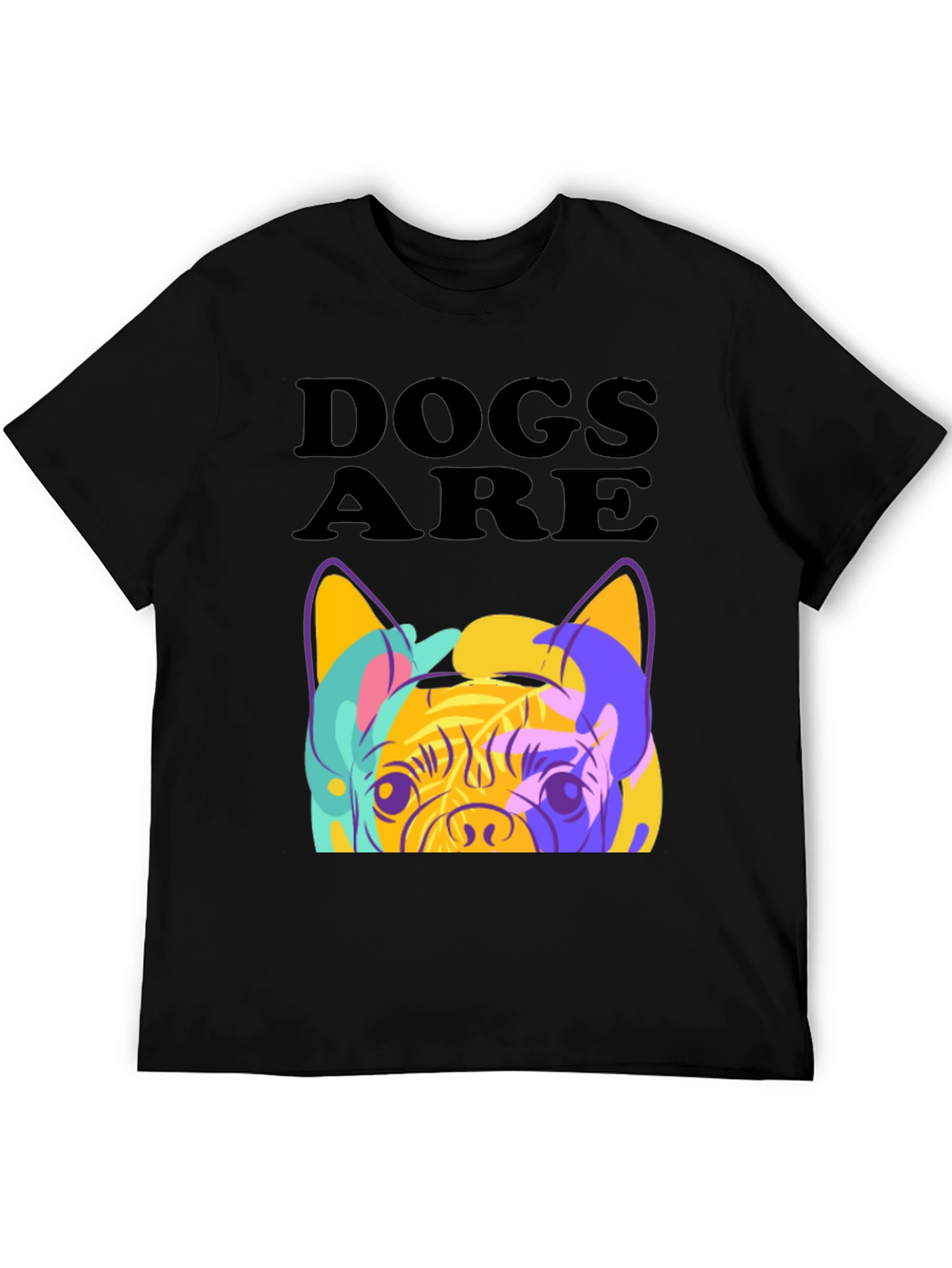 Dogs Are Love Colorful Graphic Tee