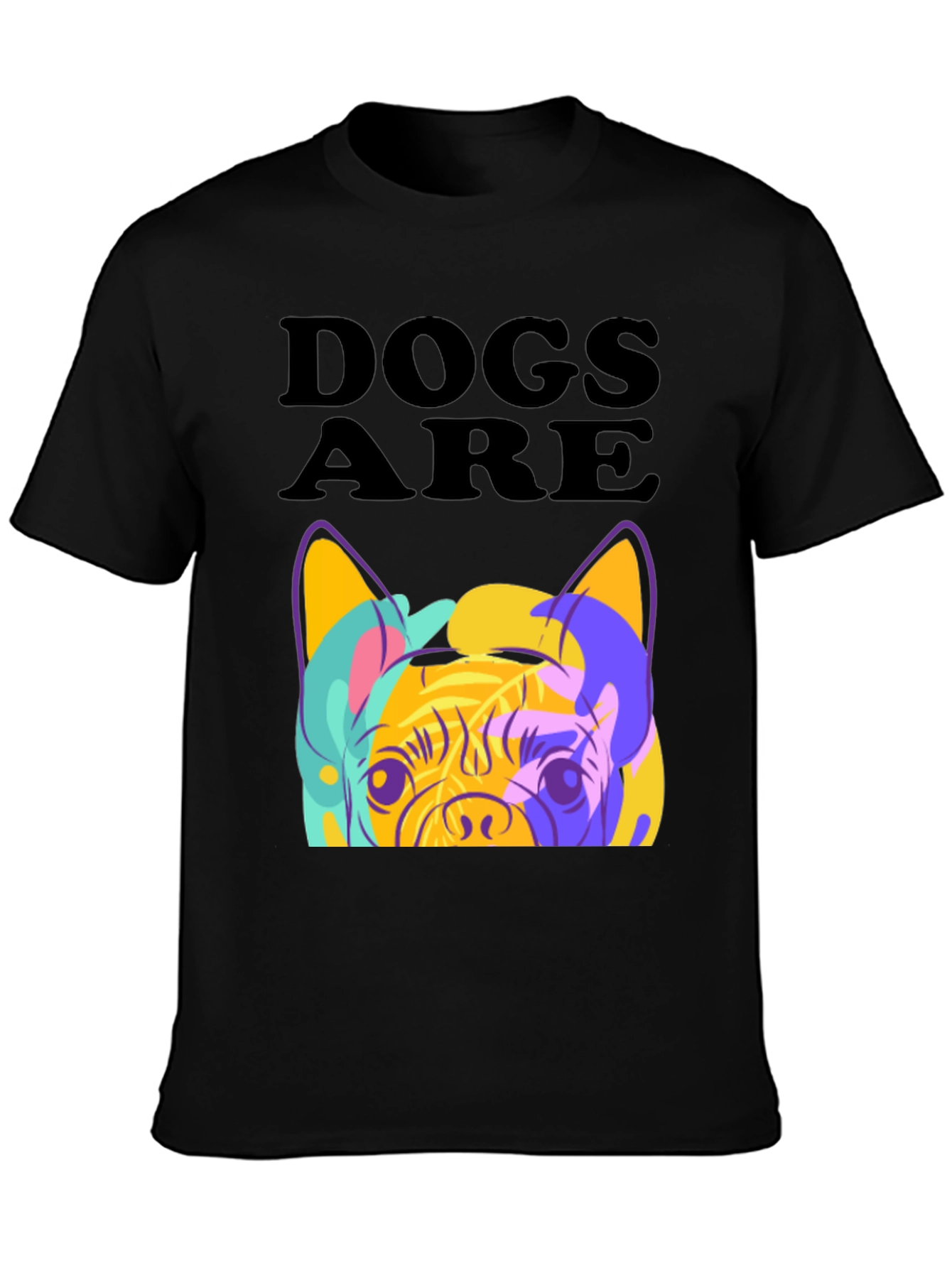 Dogs Are Love Colorful Graphic Tee