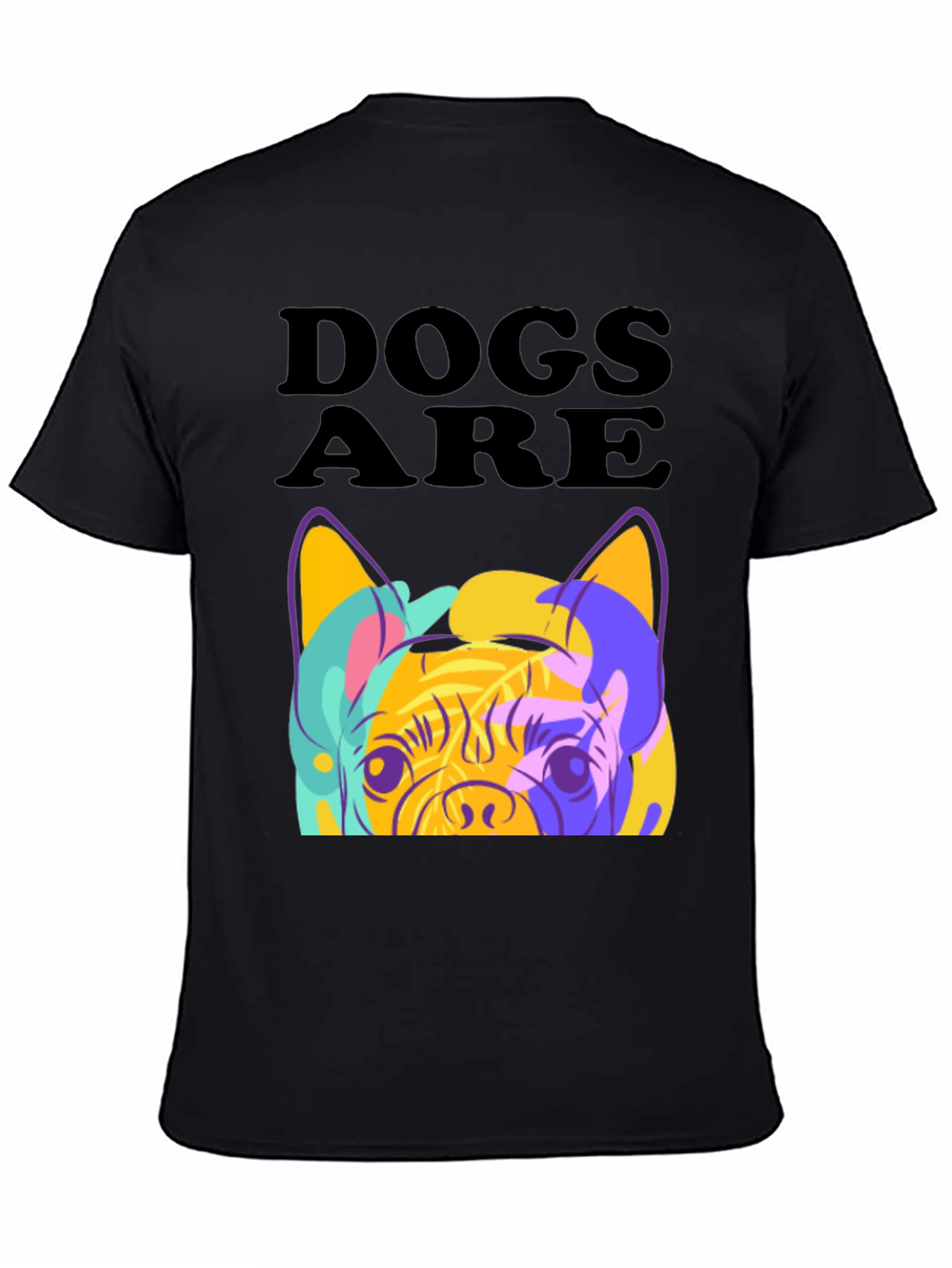 Dogs Are Love Colorful Graphic Tee