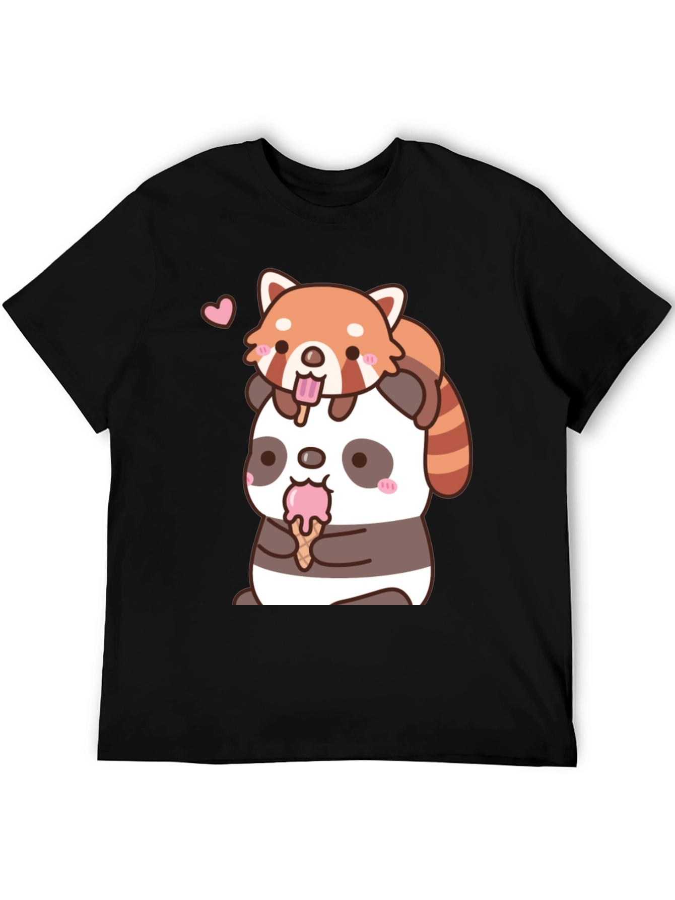 Kawaii Panda & Red Panda Ice Cream T-Shirt