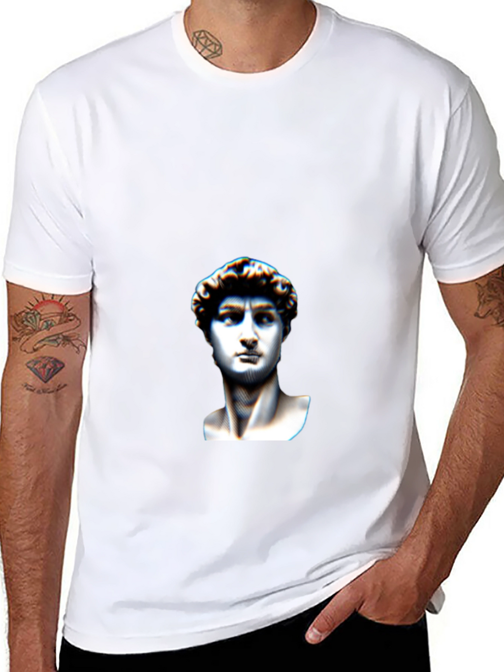 David Statue Graphic Black T-Shirt