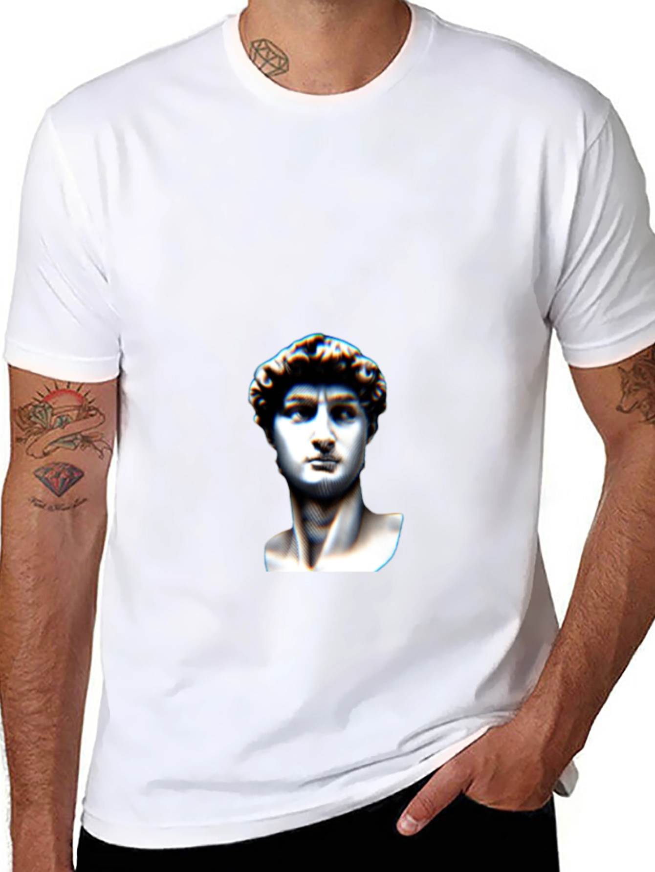 David Statue Graphic Black T-Shirt