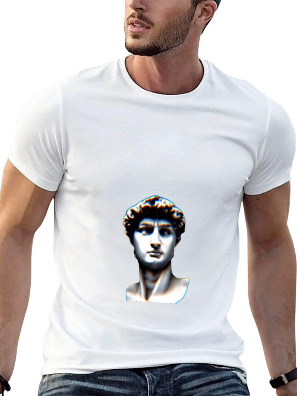 David Statue Graphic Black T-Shirt