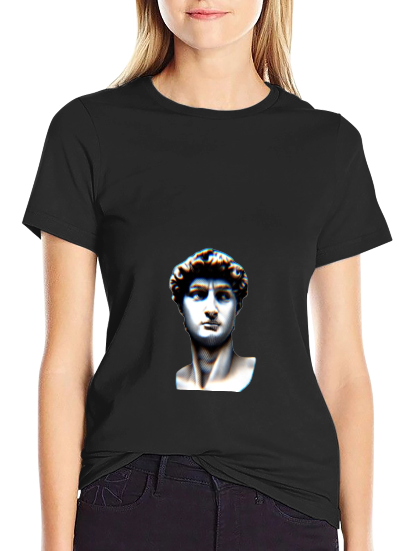 David Statue Graphic Black T-Shirt