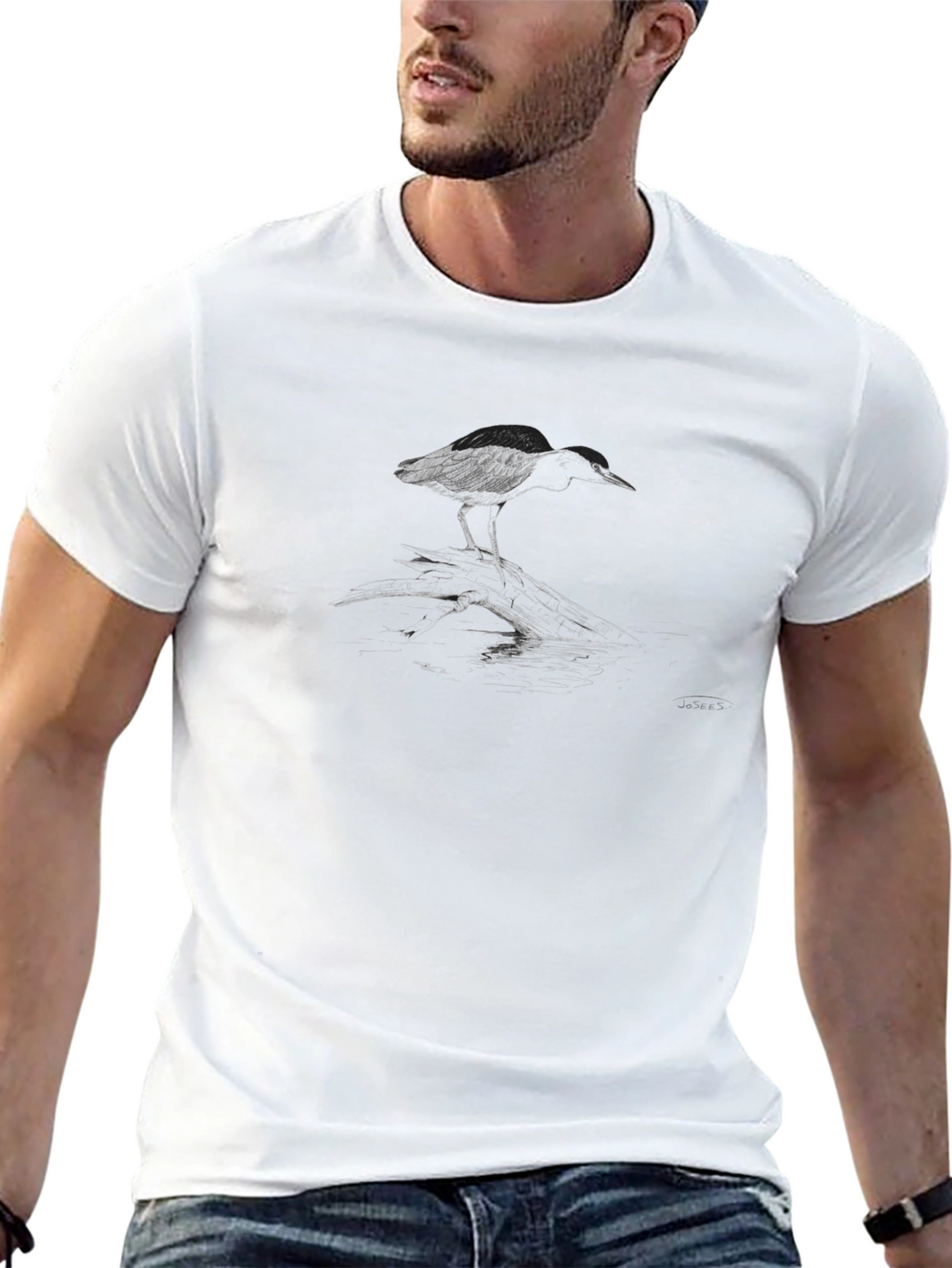 Bird Graphic Black T-Shirt