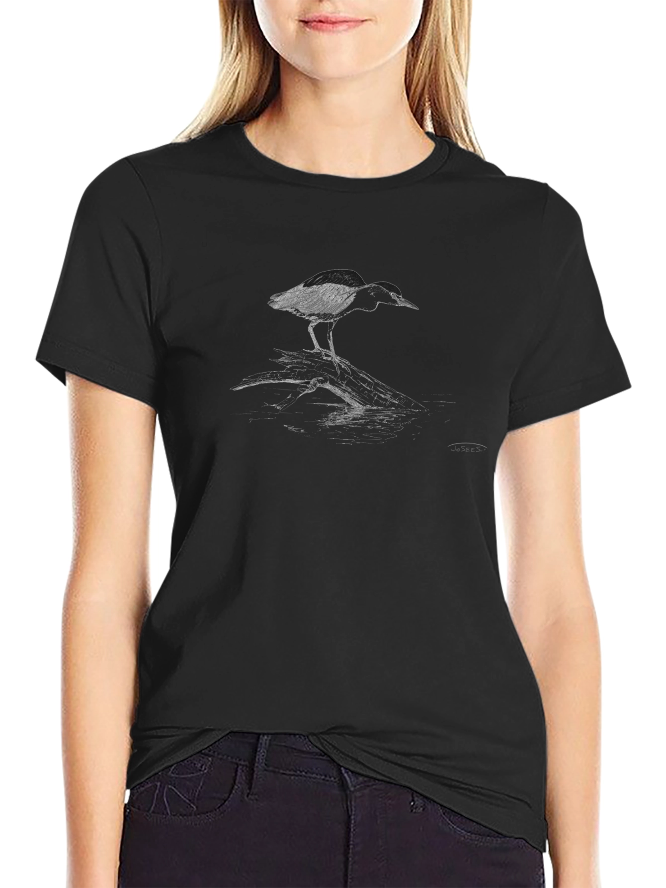 Bird Graphic Black T-Shirt