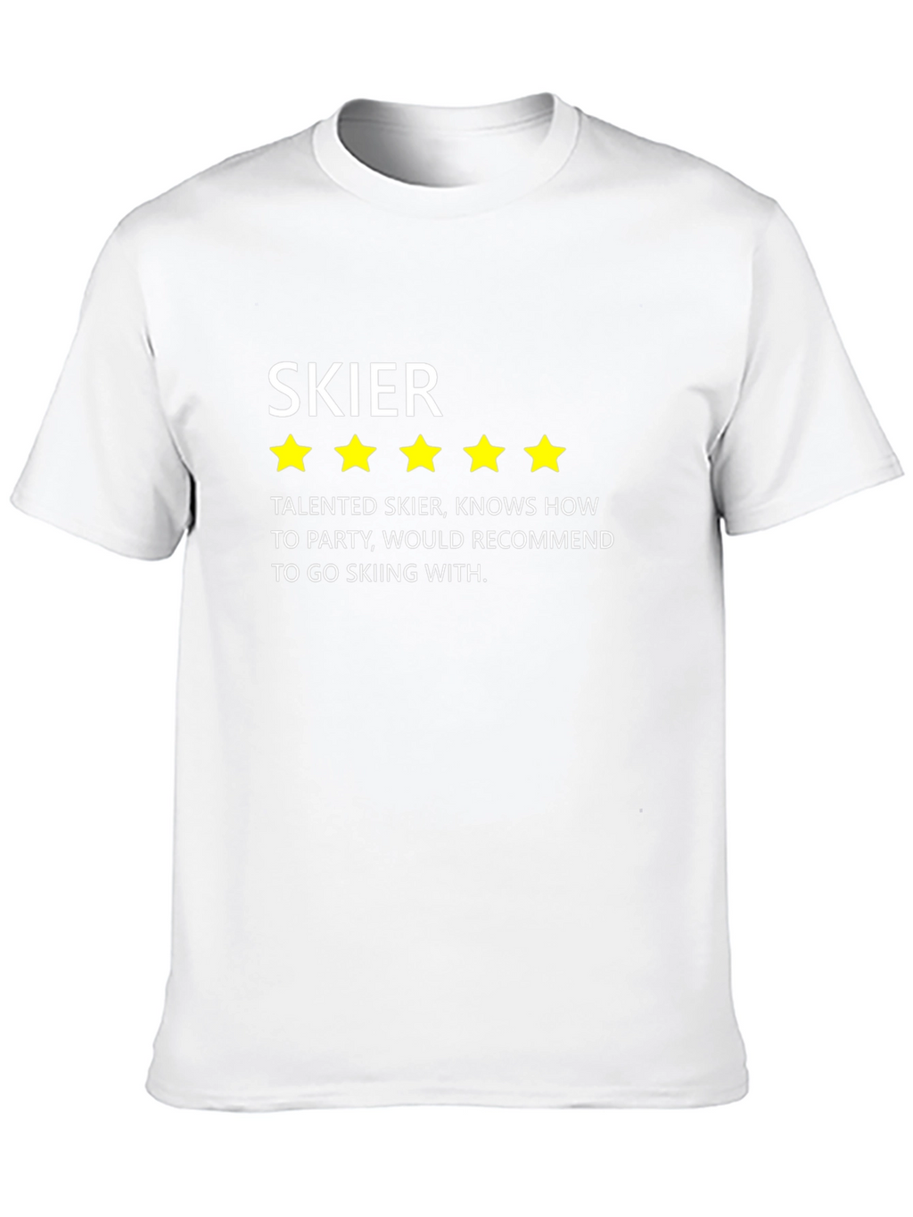 Five-Star Skier T-Shirt - Skiing Gift