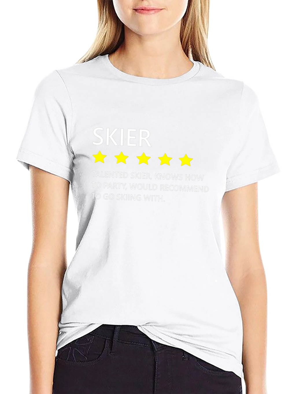 Five-Star Skier T-Shirt - Skiing Gift