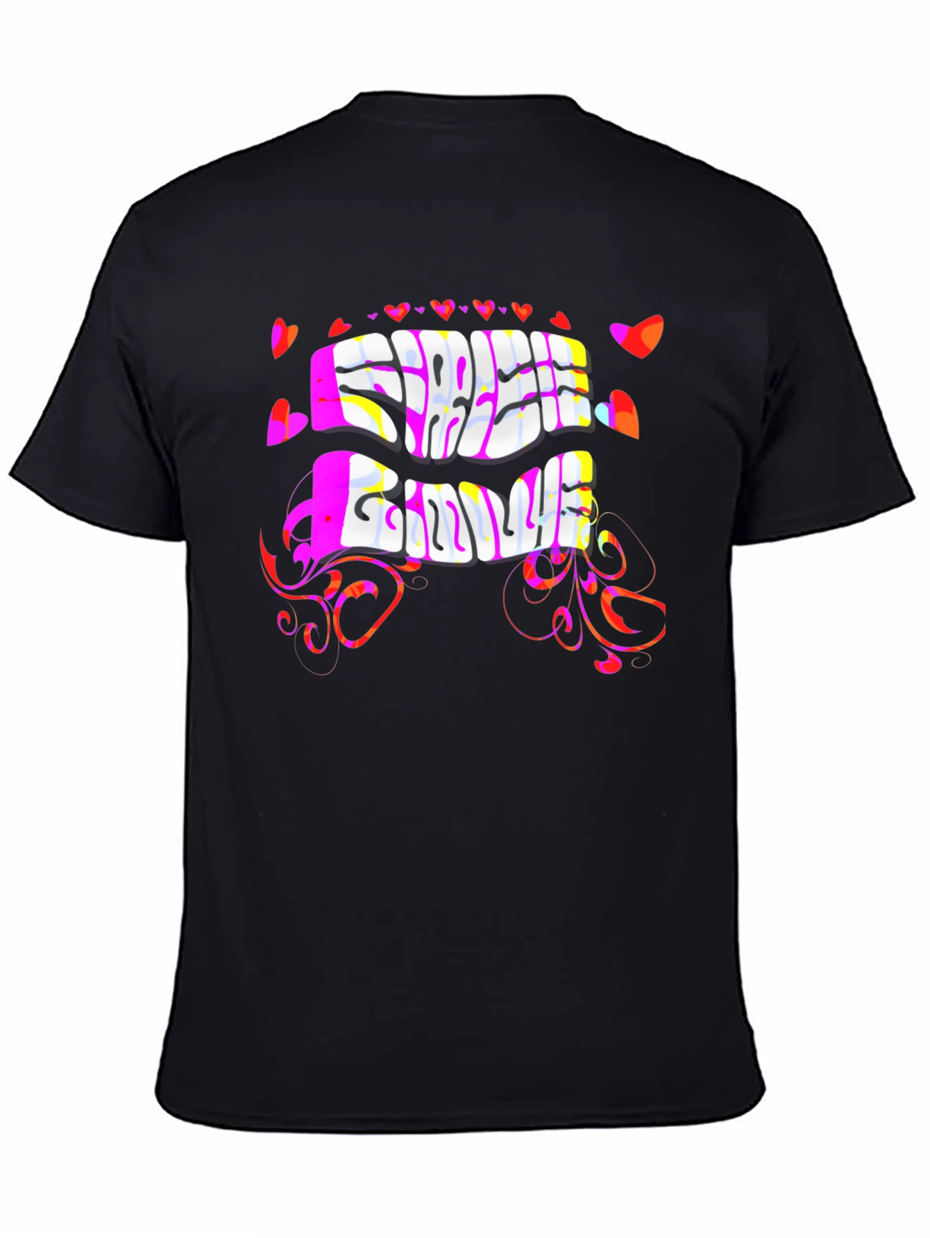 Free Love Psychedelic Black T-Shirt