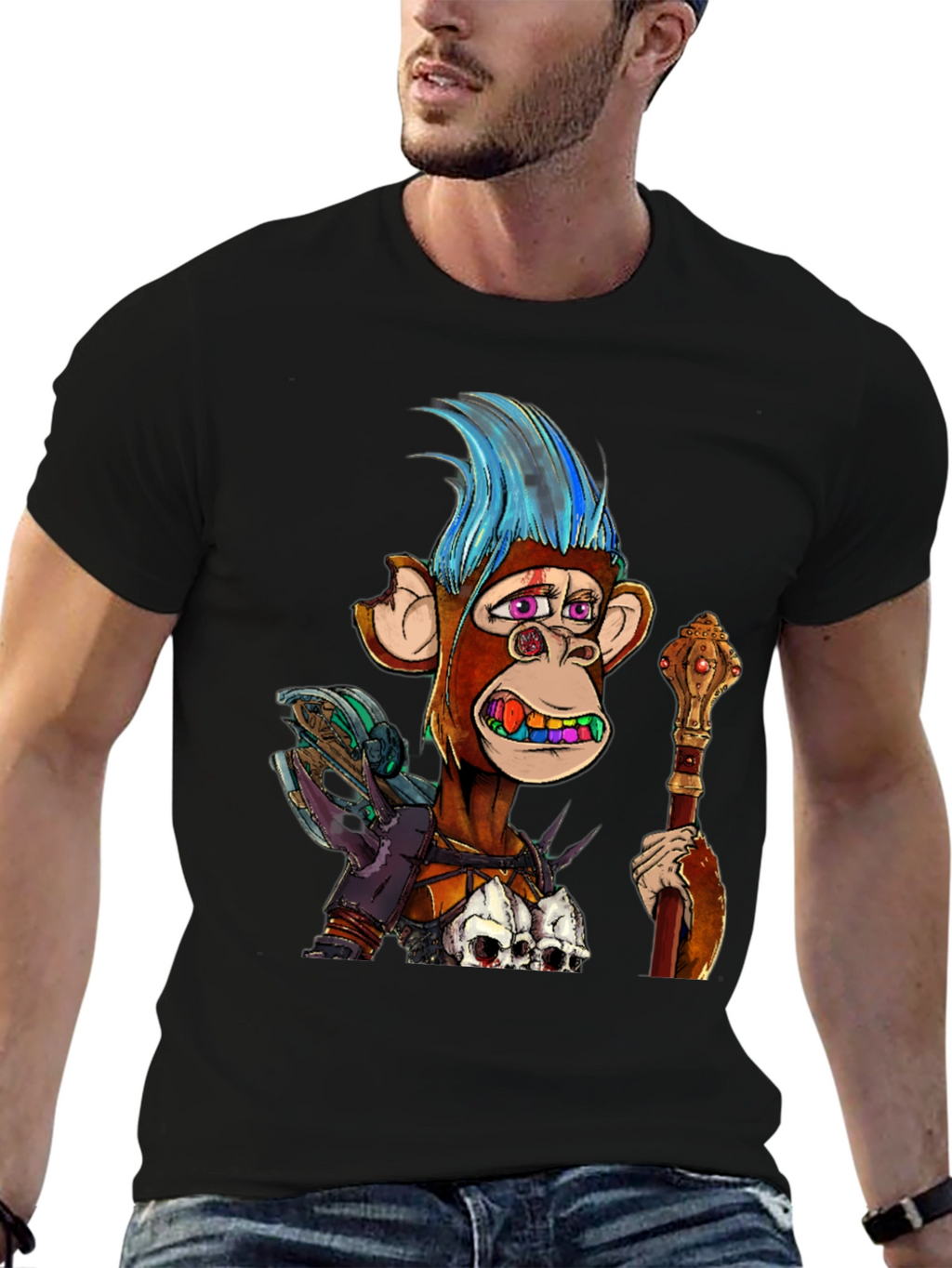 Ape NFT Graphic Print T-Shirt