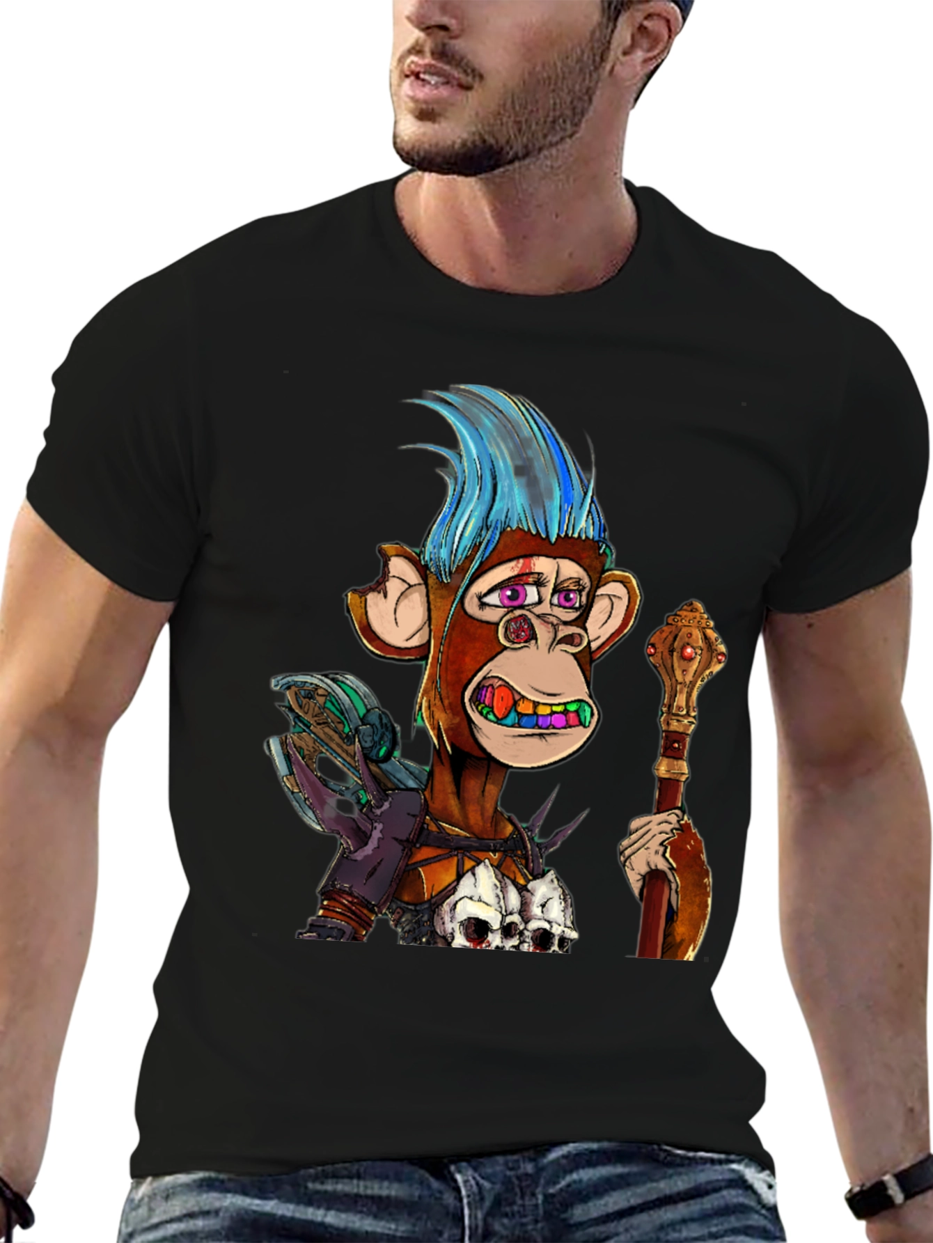 Ape NFT Graphic Print T-Shirt