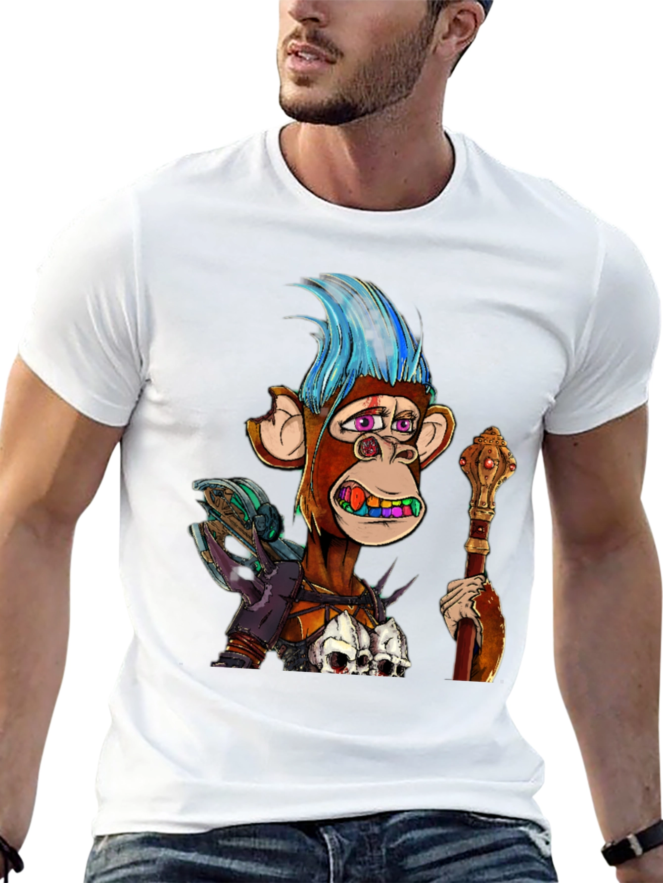 Ape NFT Graphic Print T-Shirt