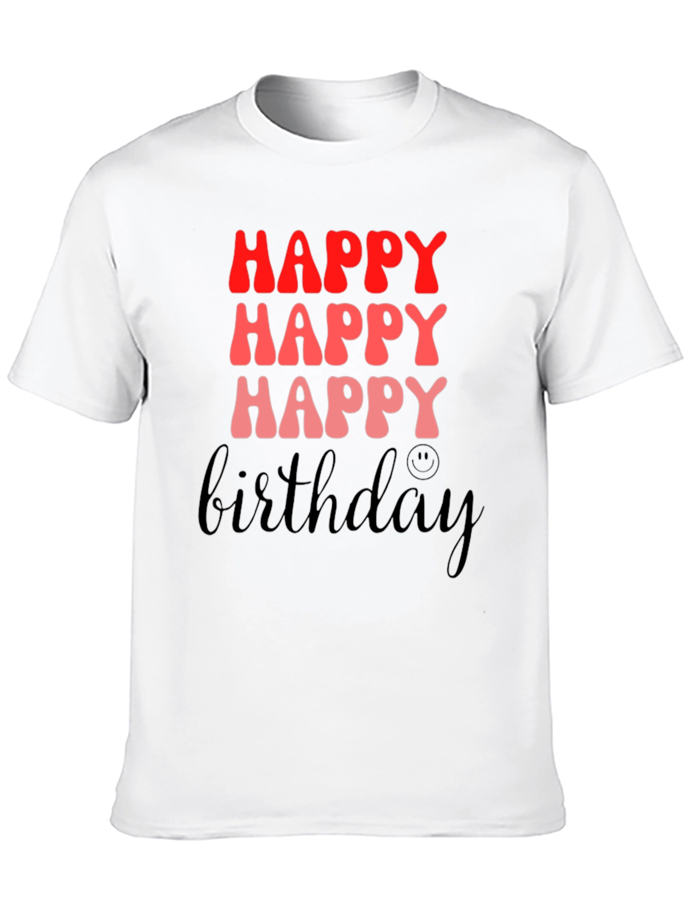 Happy Birthday Black Graphic T-Shirt