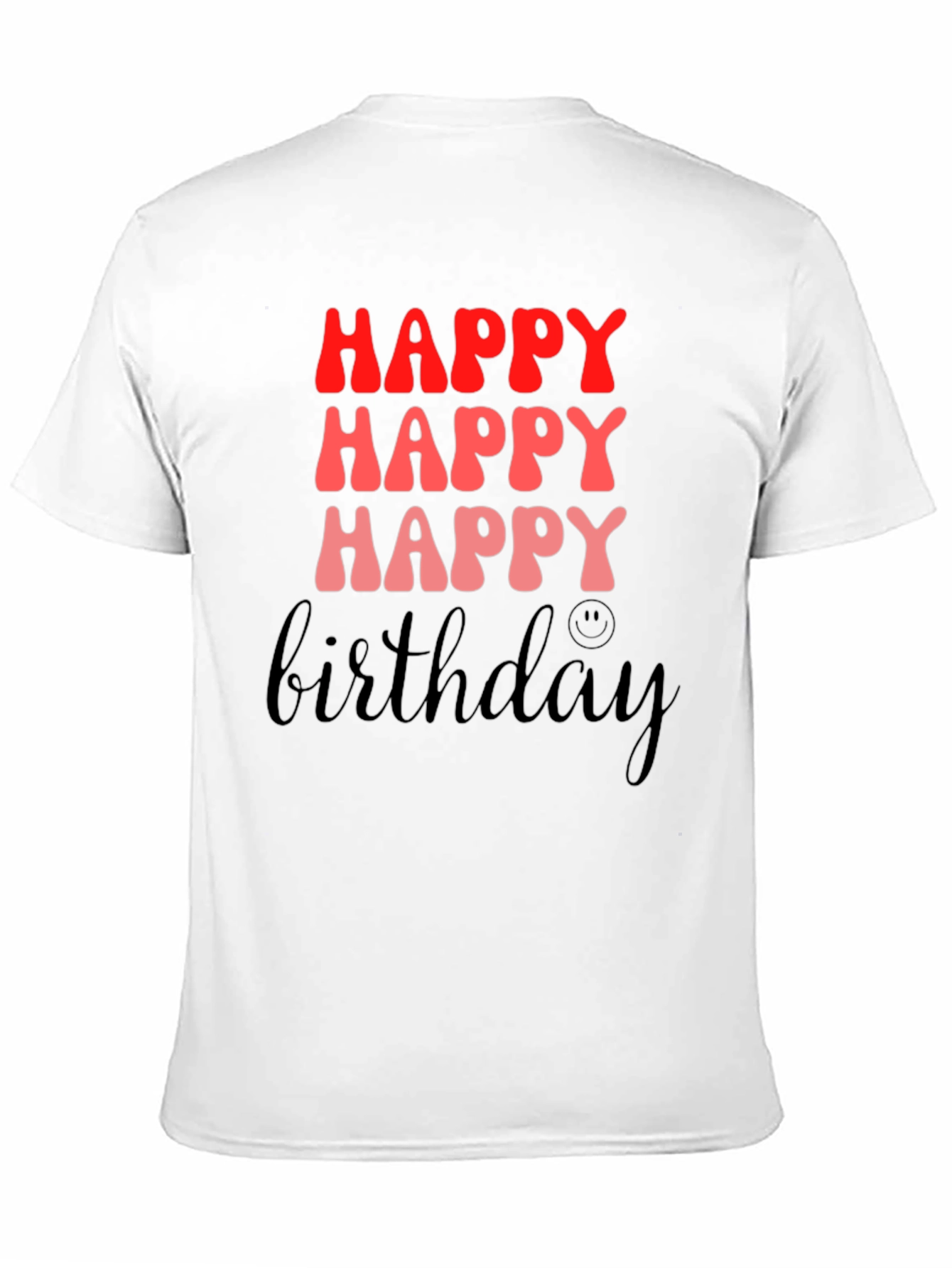 Happy Birthday Black Graphic T-Shirt