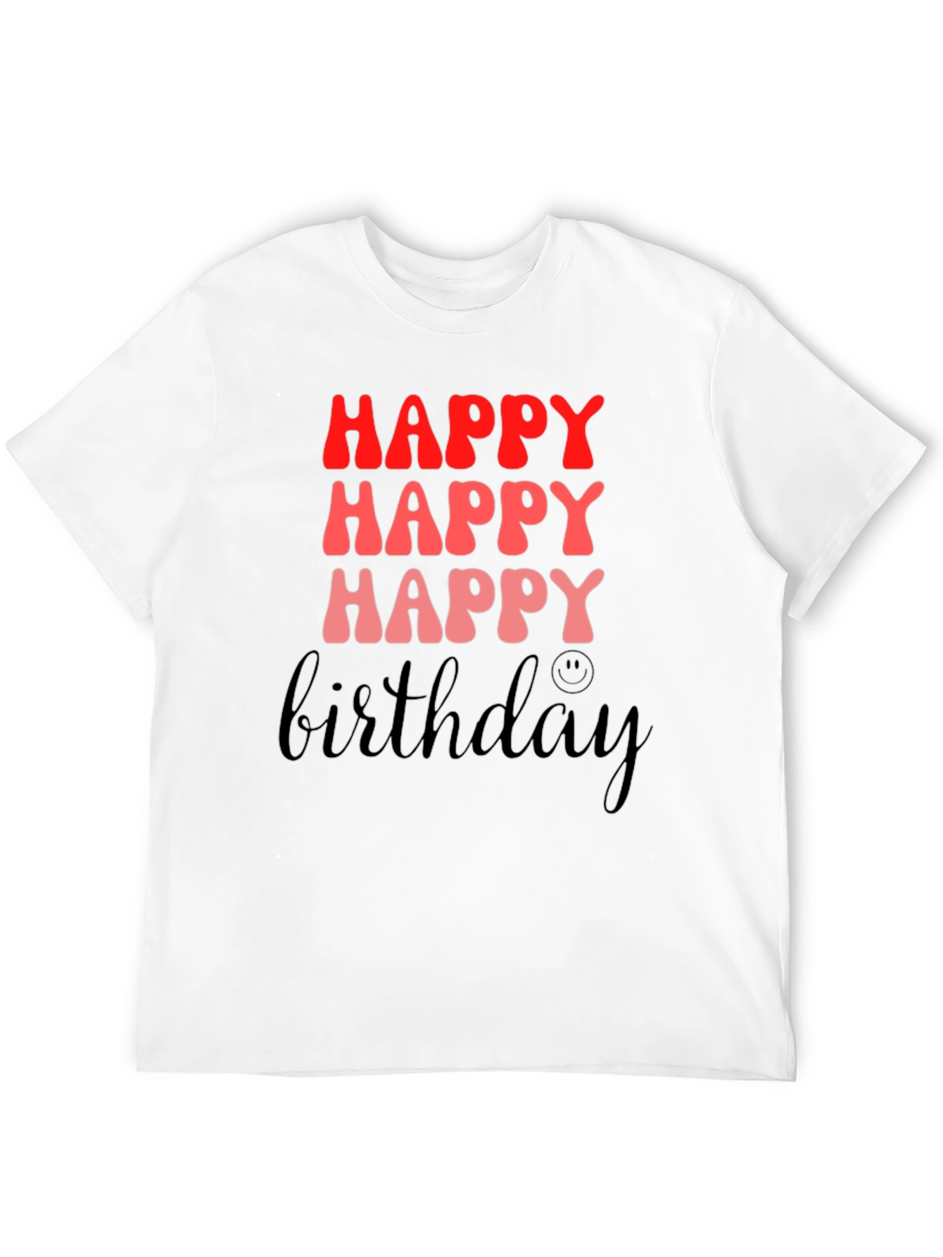 Happy Birthday Black Graphic T-Shirt