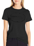 Abstract Leaf Design Black T-Shirt