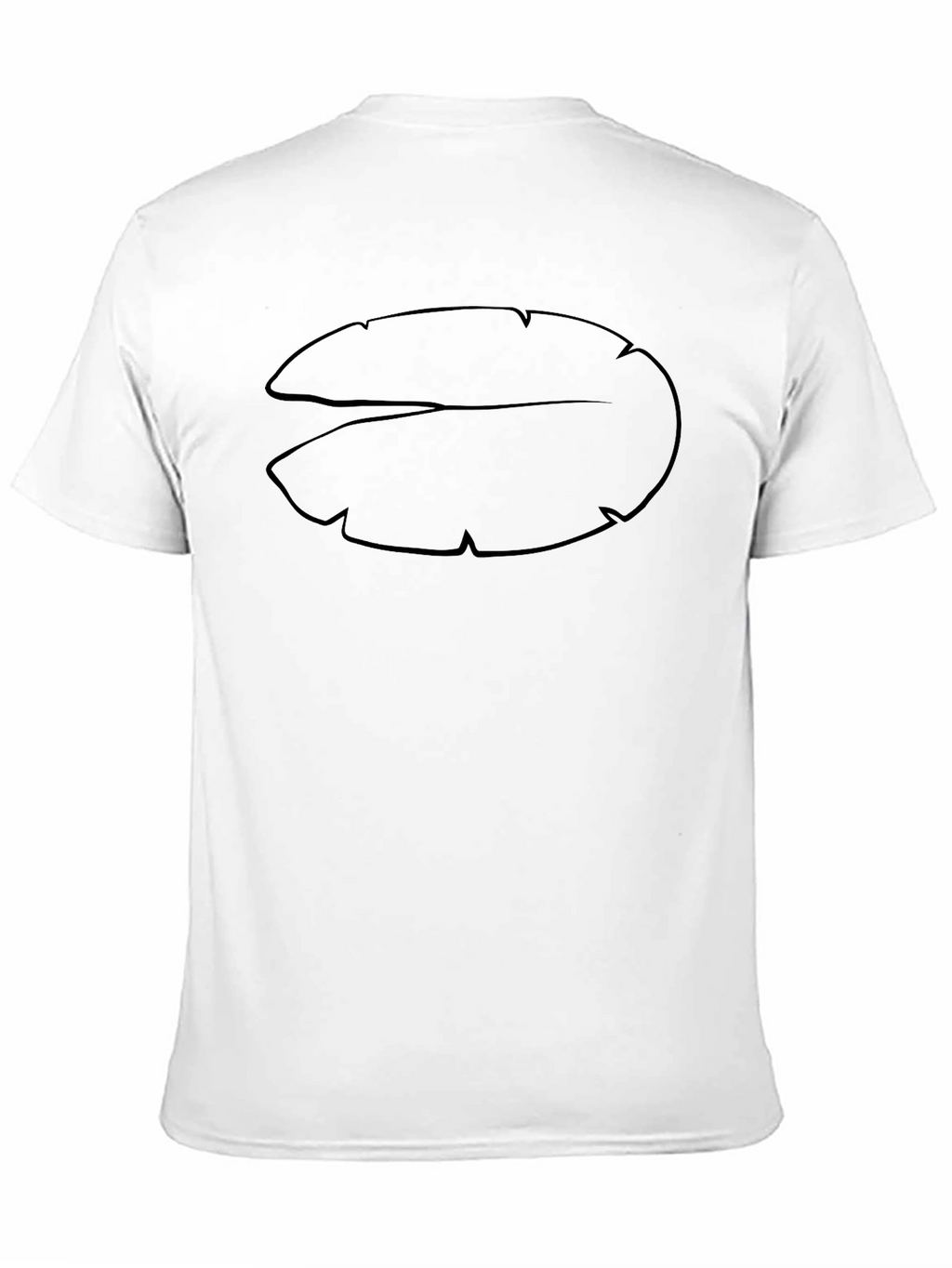 Abstract Leaf Design Black T-Shirt