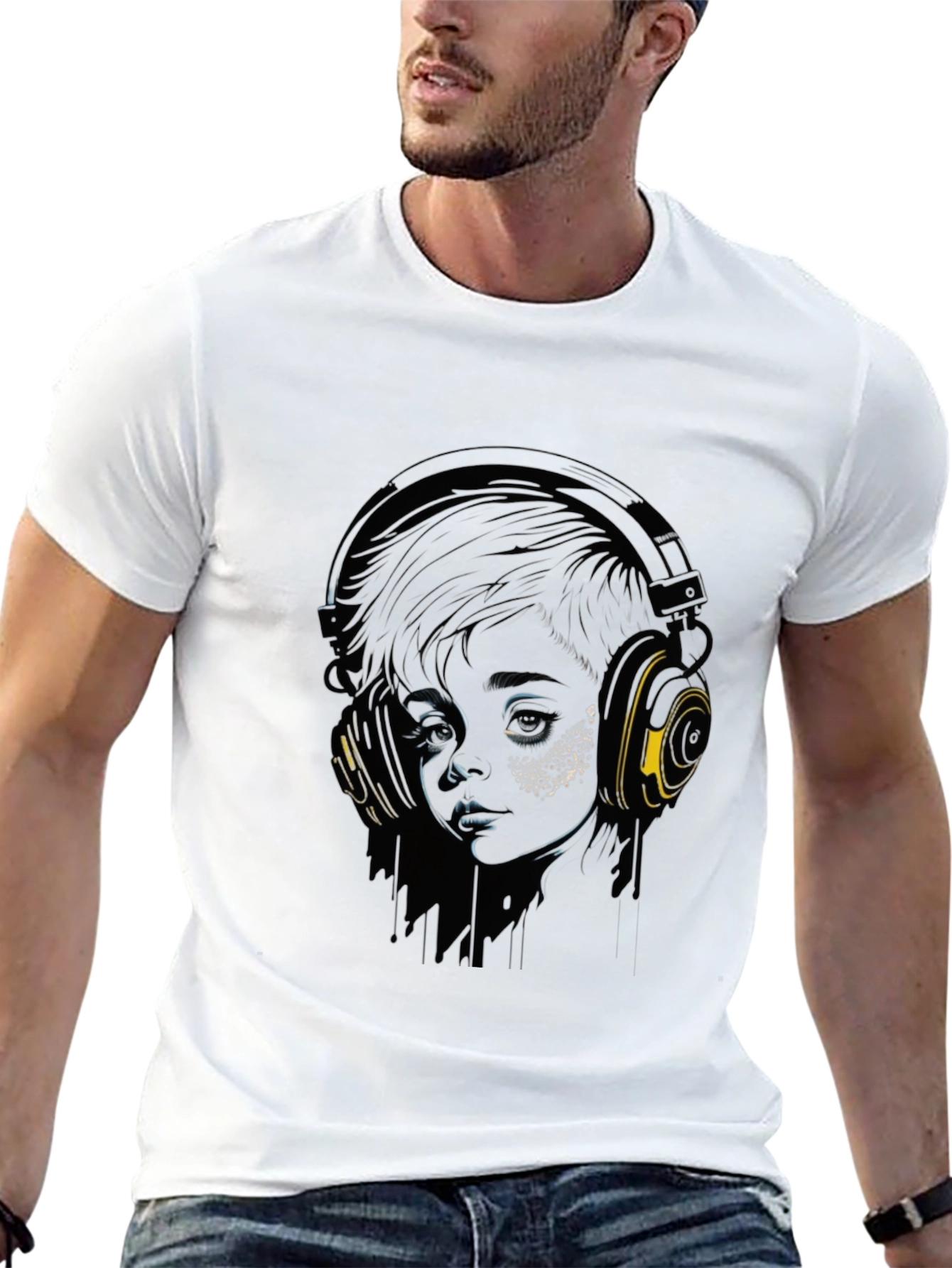 Headphones T-Shirt - Edgy Graphic Tee