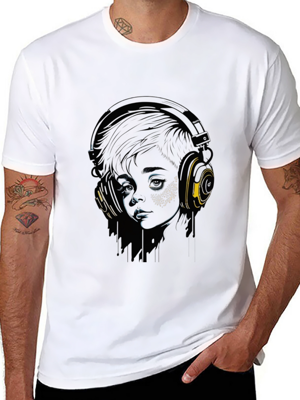 Headphones T-Shirt - Edgy Graphic Tee