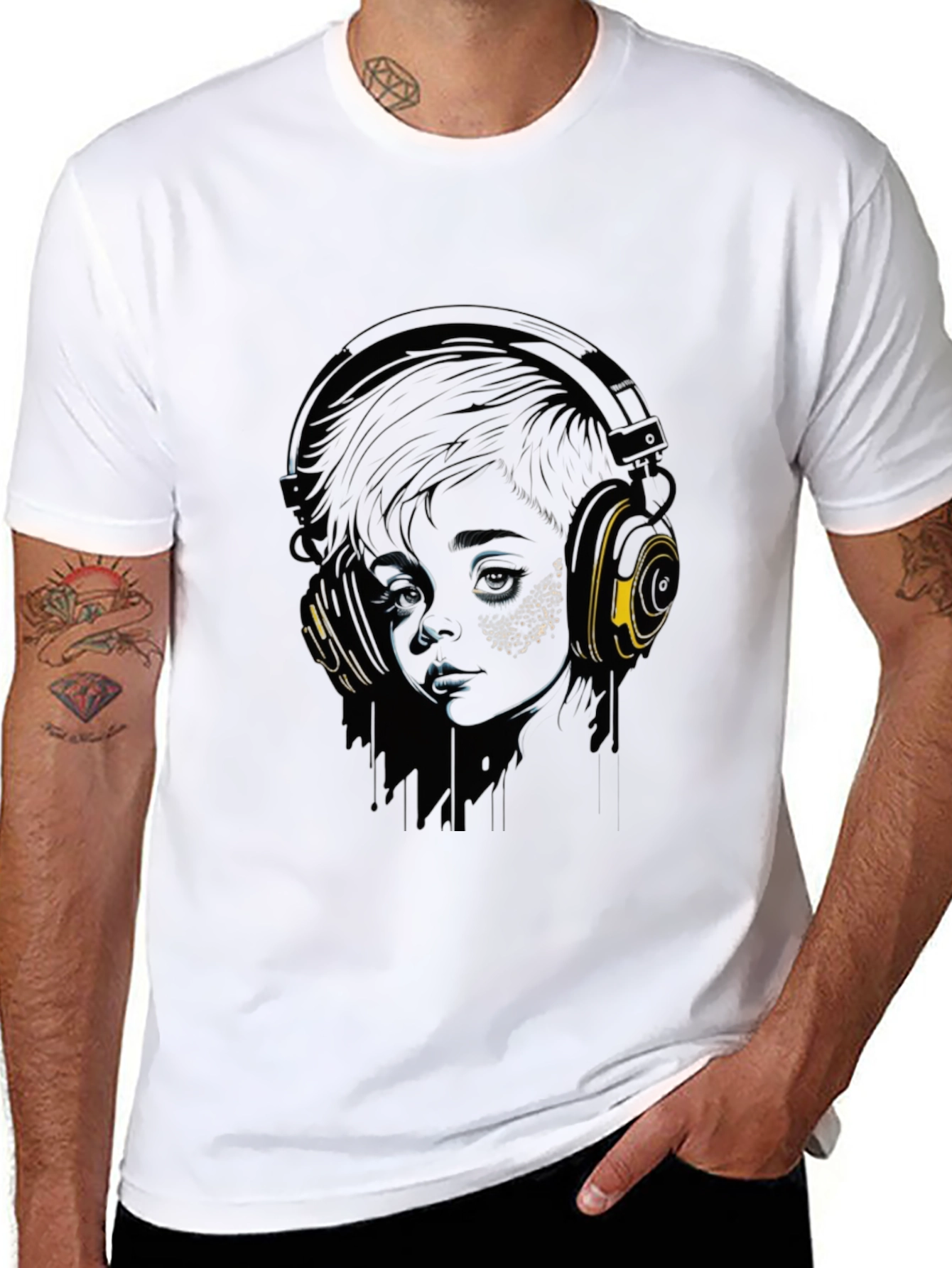Headphones T-Shirt - Edgy Graphic Tee