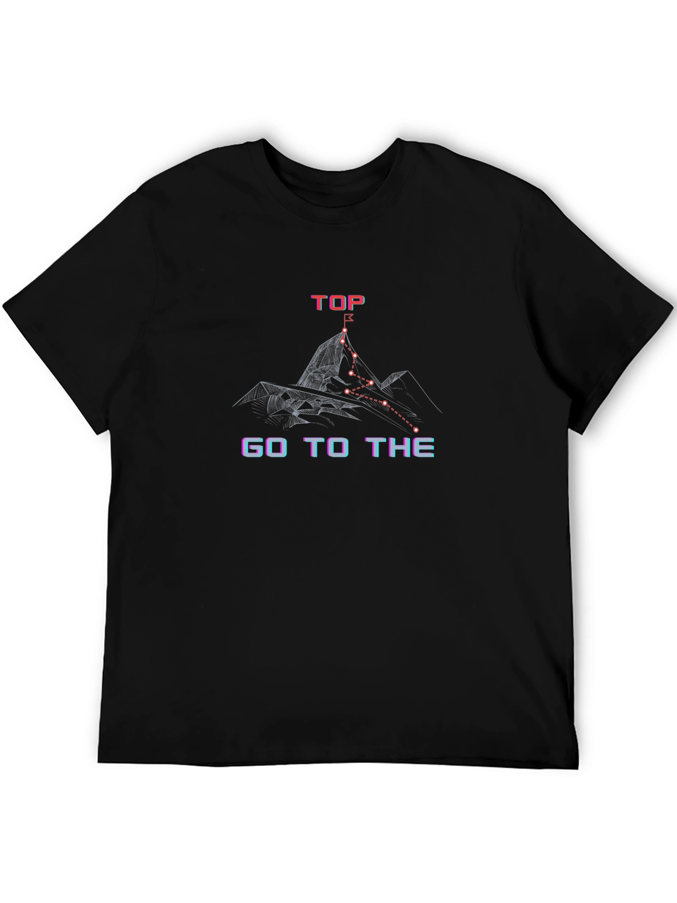 Go To The Top Graphic Tee - Mountain Climb Design