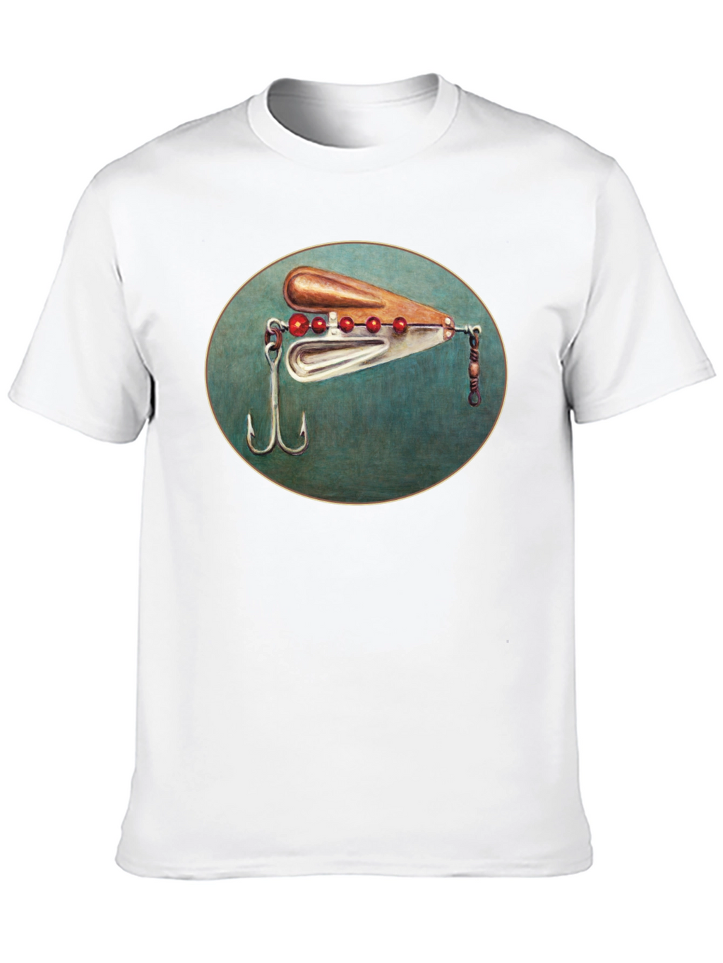 Fishing Lure Graphic Tee - Black Cotton T-Shirt