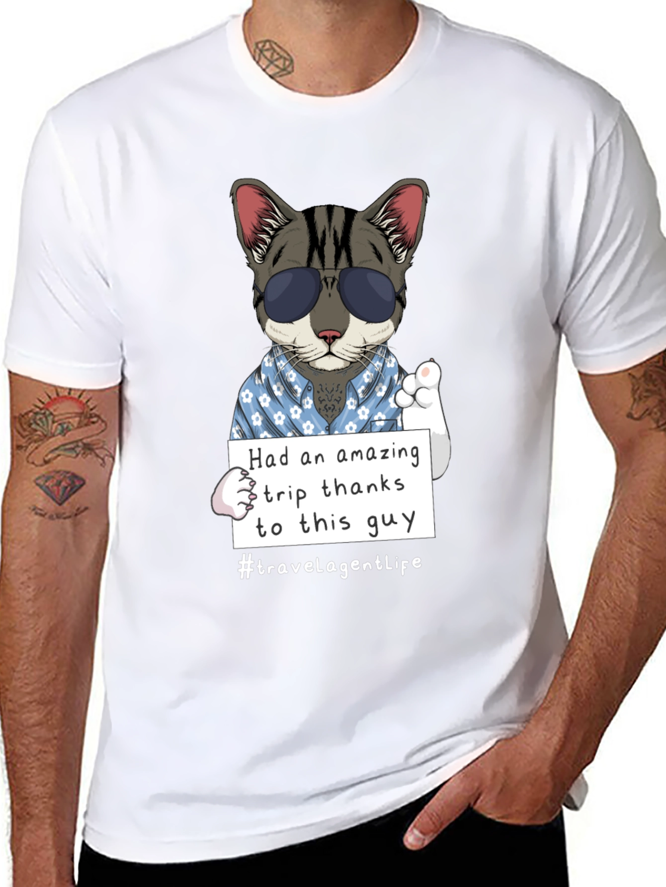Cool Cat Travel Agent T-Shirt