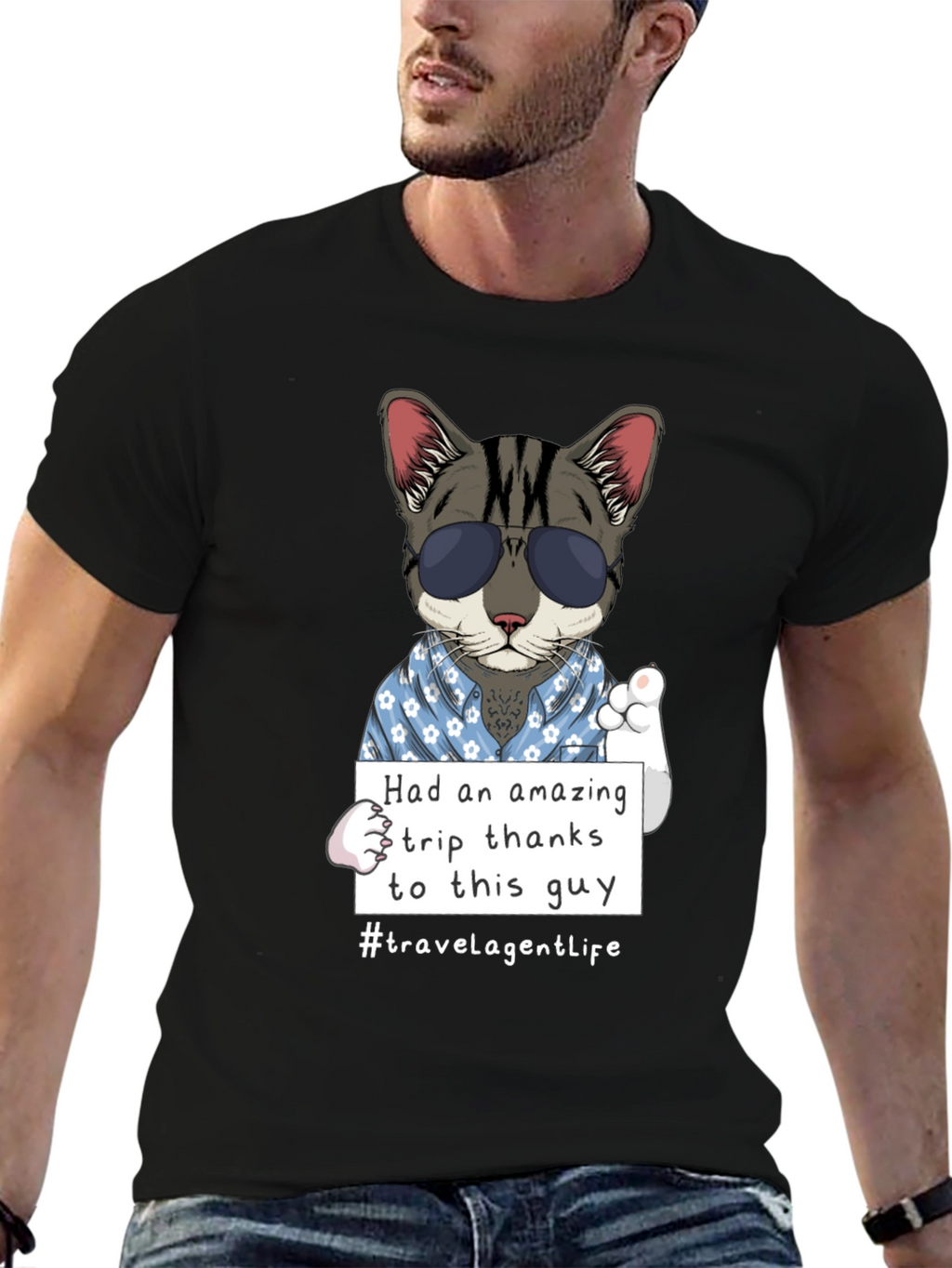 Cool Cat Travel Agent T-Shirt