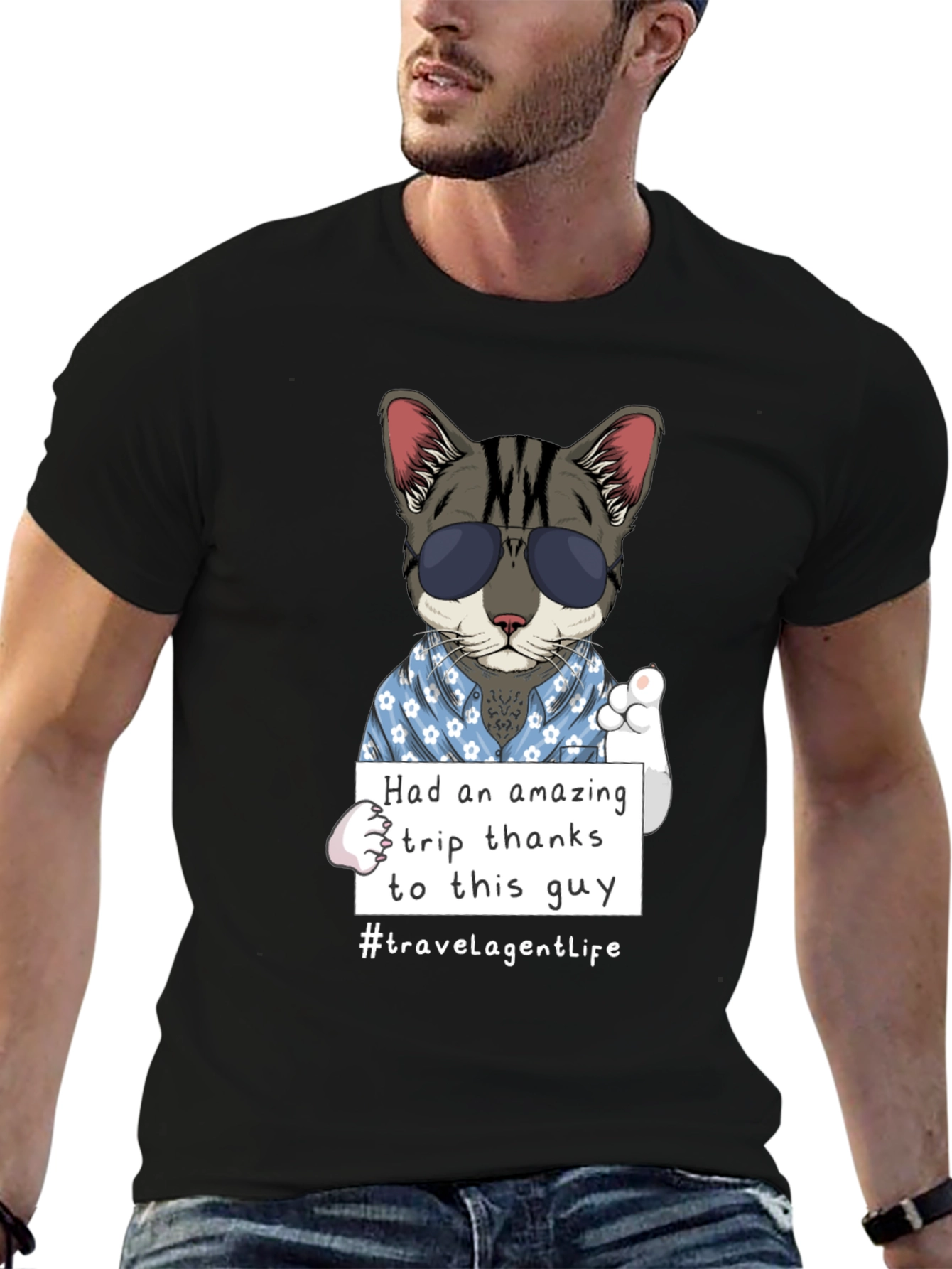 Cool Cat Travel Agent T-Shirt