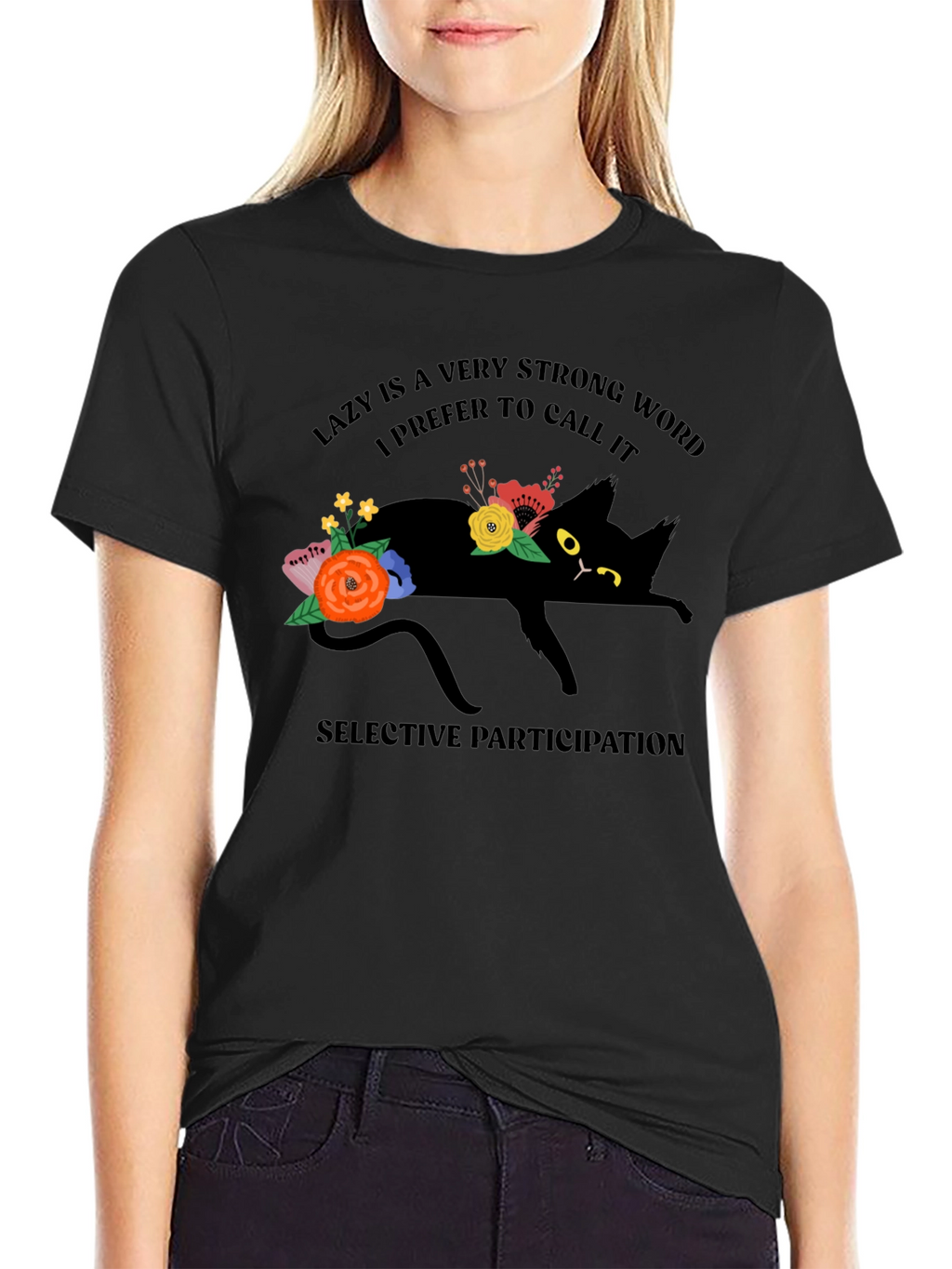 Lazy Cat T-Shirt: Selective Participation
