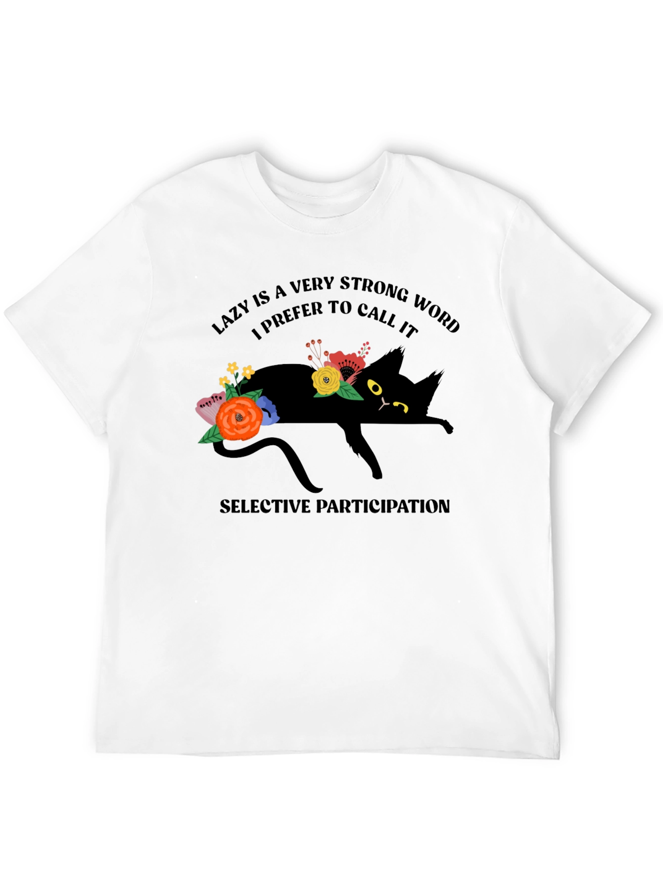 Lazy Cat T-Shirt: Selective Participation
