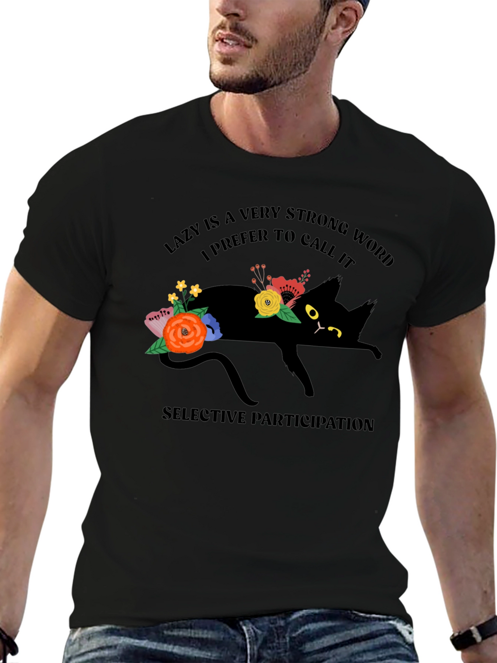 Lazy Cat T-Shirt: Selective Participation