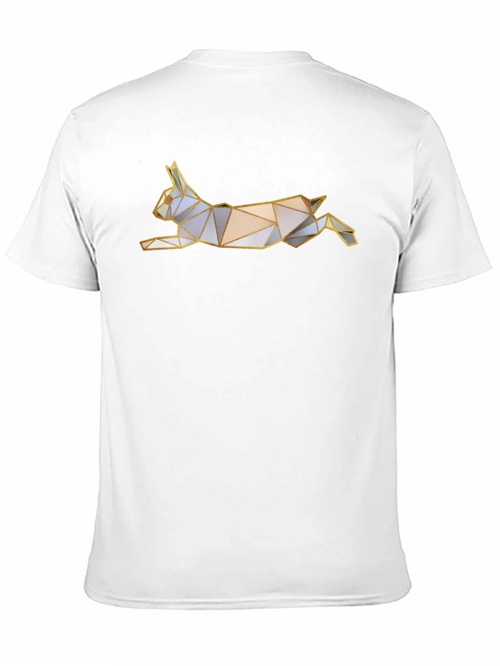 Geometric Rabbit Graphic Tee - Black