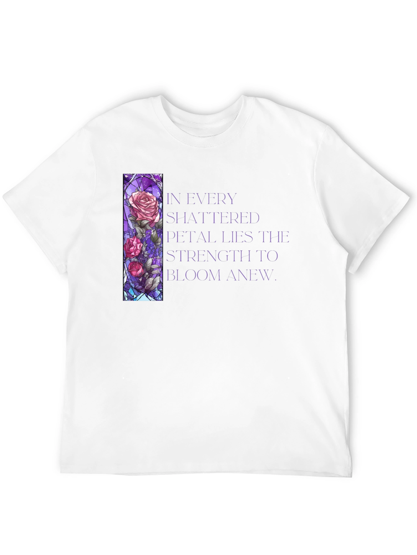 Floral Stained Glass Graphic T-Shirt