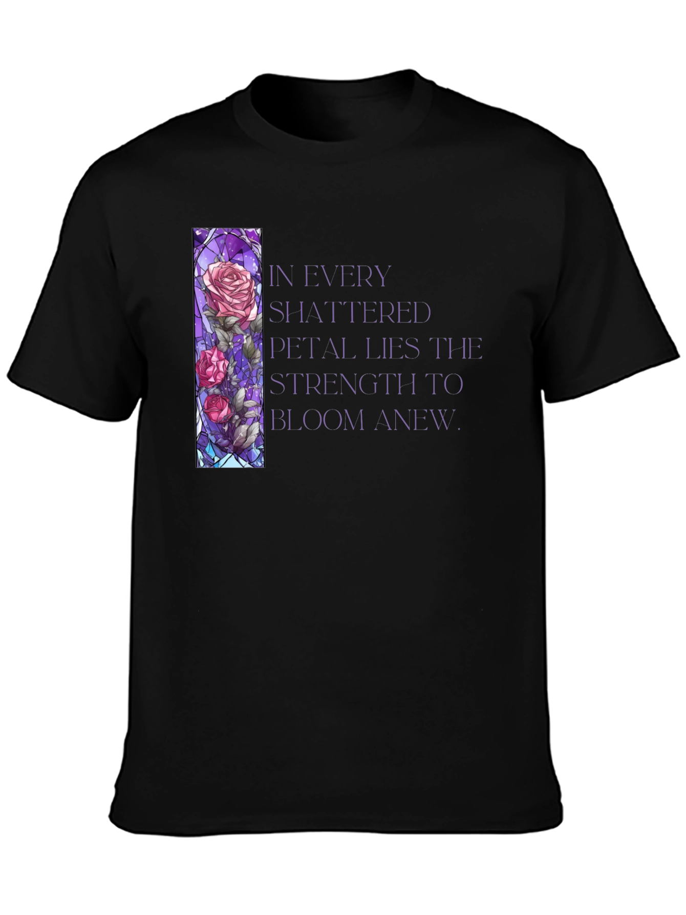 Floral Stained Glass Graphic T-Shirt